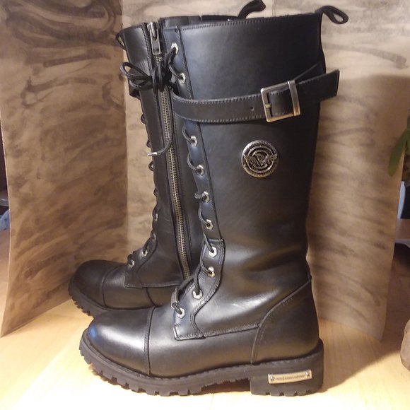 Milwaukee Leather Shoes - Milwaukee Leather Woman Riding Boots  Size 9